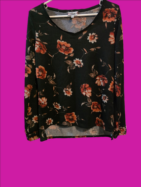 4/$67 Deal! Cozy Lava Floral V-Neck Sweater